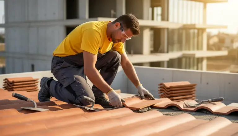Clay tile installation
