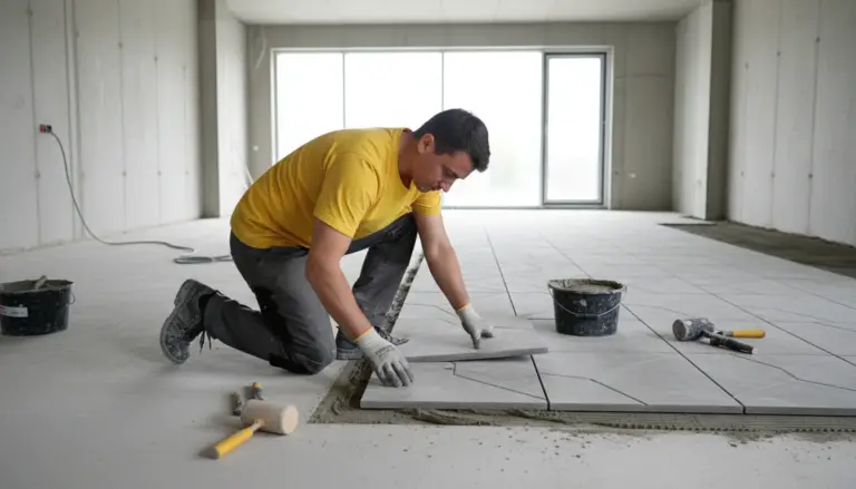 Concrete tile installation