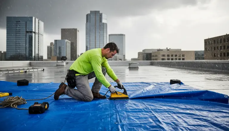 Emergency tarping & weatherproofing