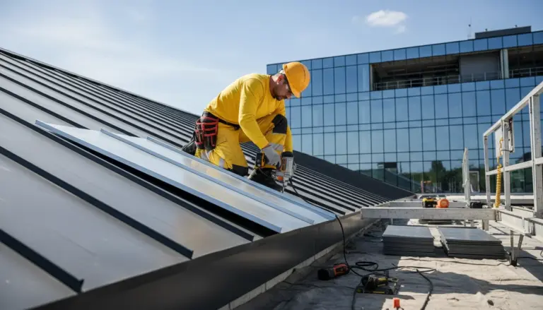 Metal roofing installation