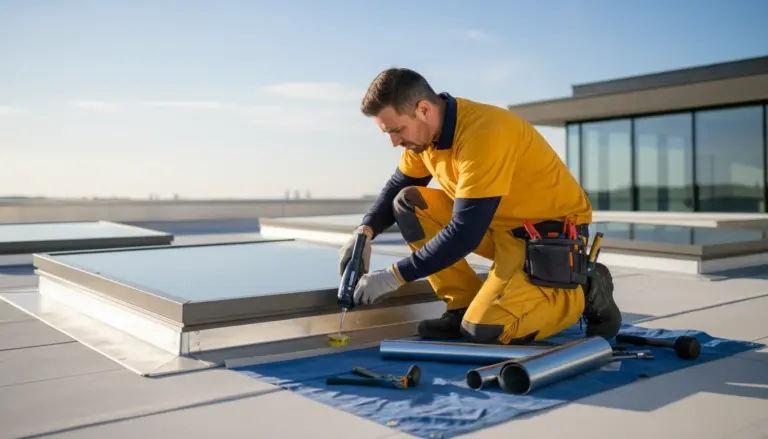 Skylight flashing repair